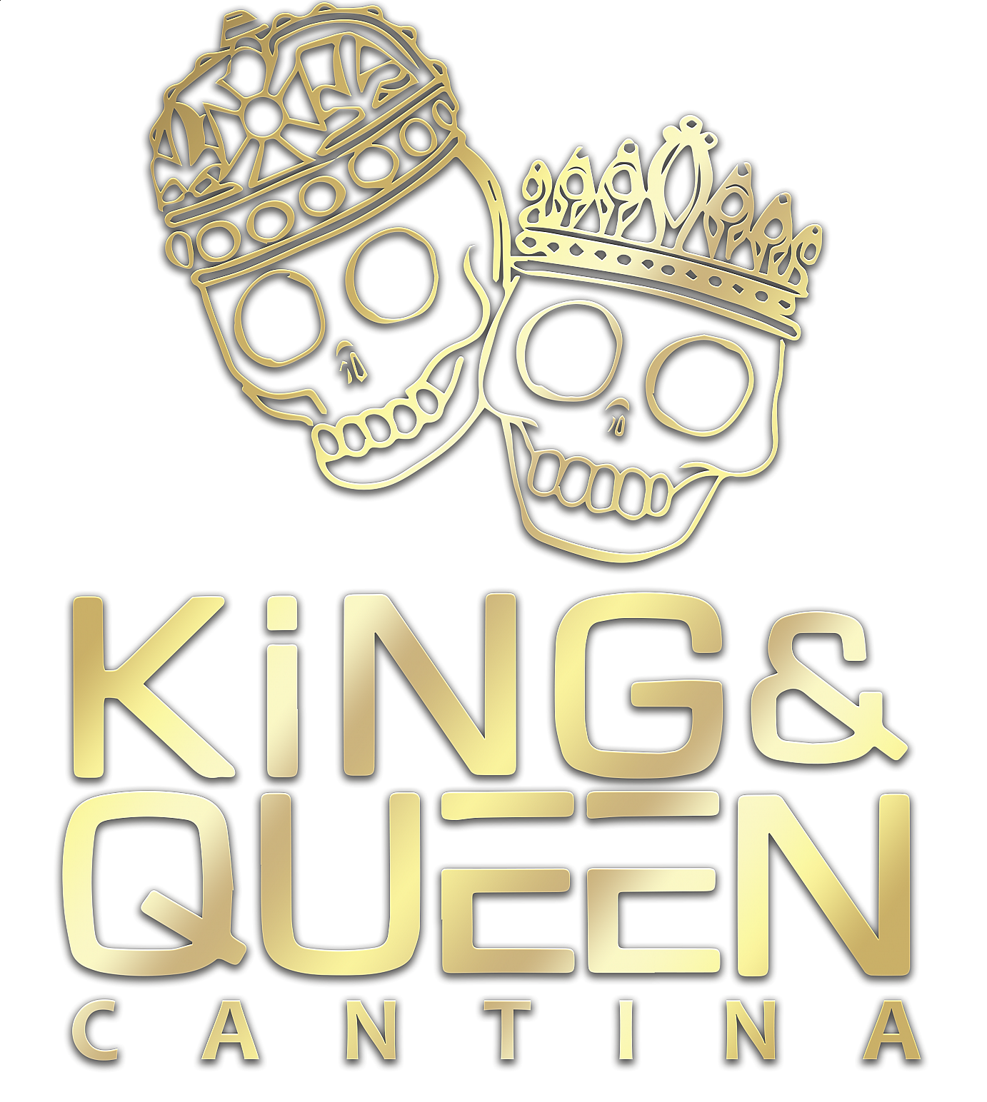 King and Queen Cantina logo gold